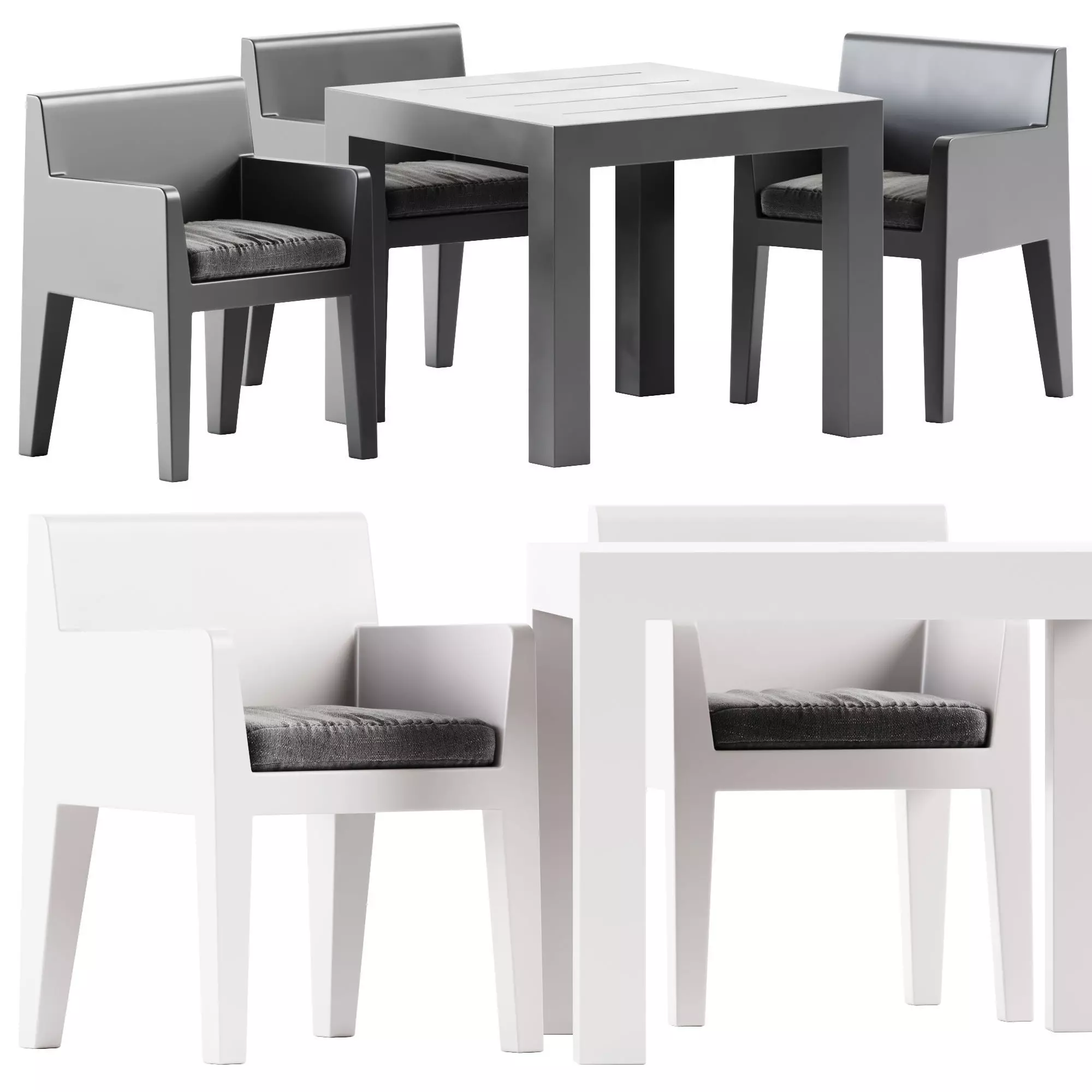 Jut Table and Armchair by Studio Vondom 3D model_0