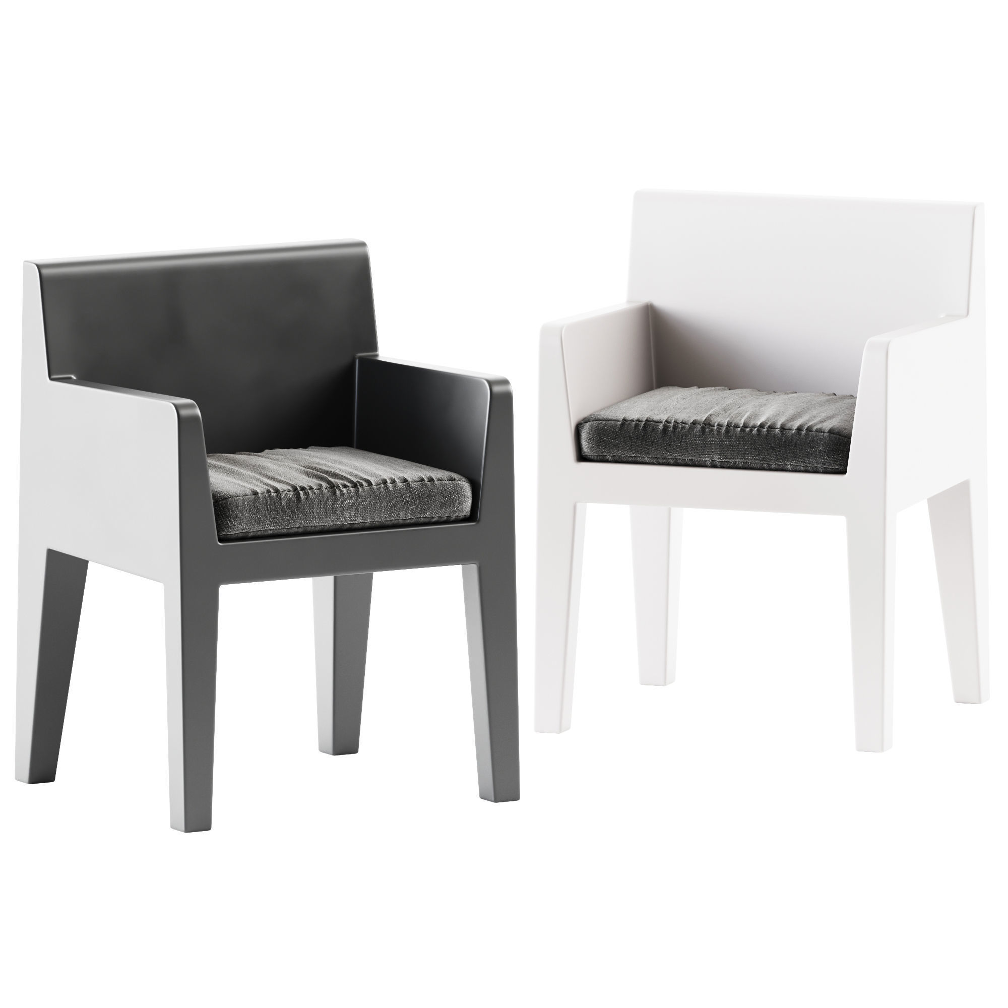 Jut Table and Armchair by Studio Vondom 3D model_1