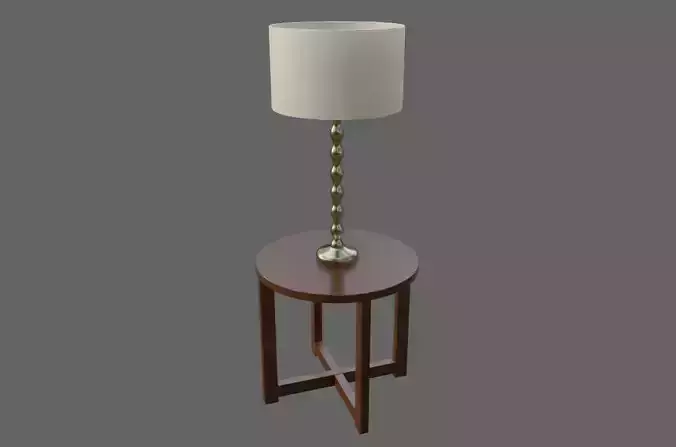 Lampshade and Little Table - Living Room - Abajur