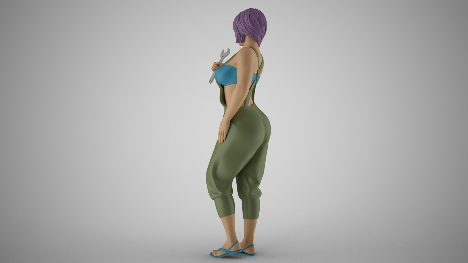 Female Mechanic 3D print model_5