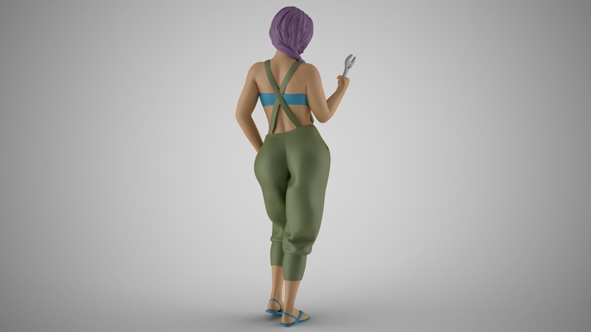 Female Mechanic 3D print model_7