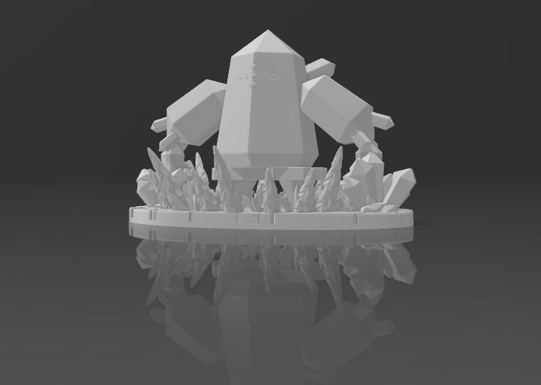 Pokemon Regice with base 3D print model_5