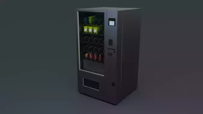 Vending Machine and Products 3D model