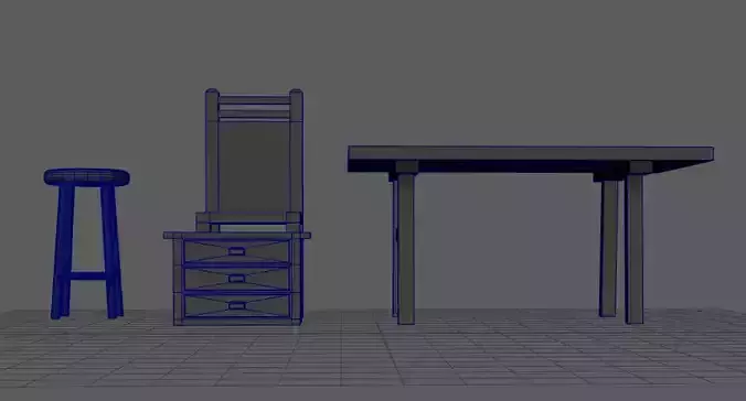 Pack - chair- table-bench- drawers 