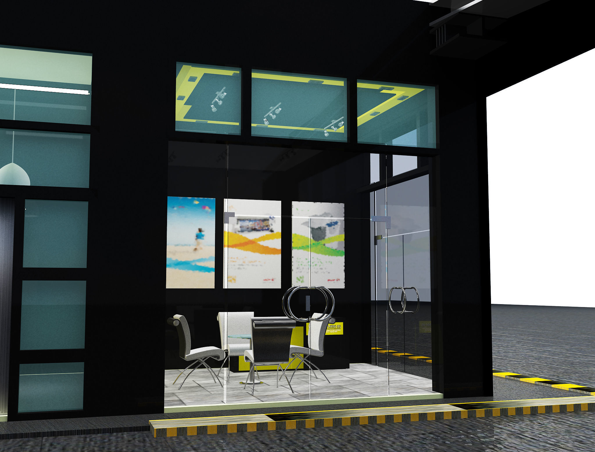 Car service entrance logo sign a611 3D model_8