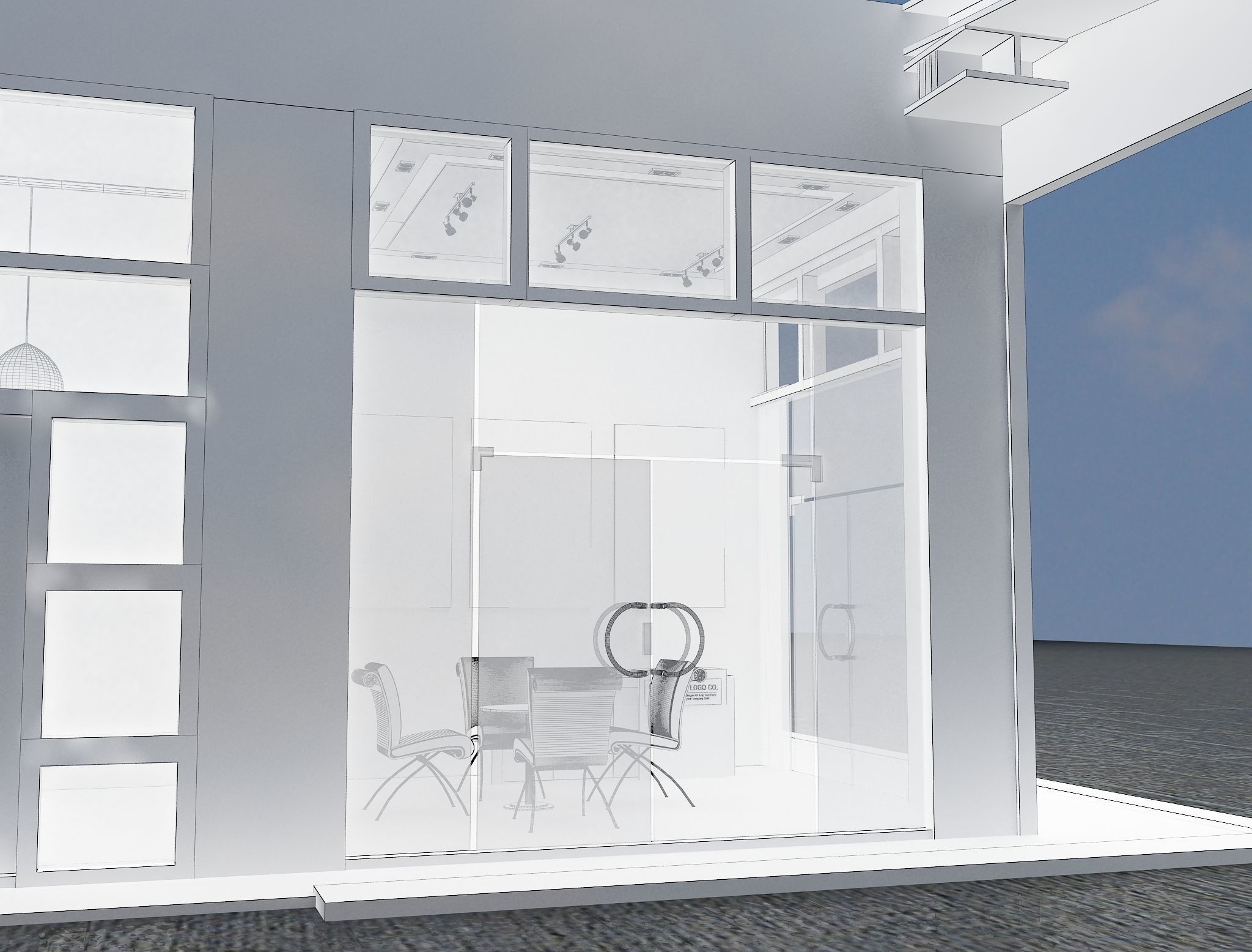 Car service entrance logo sign a611 3D model_9