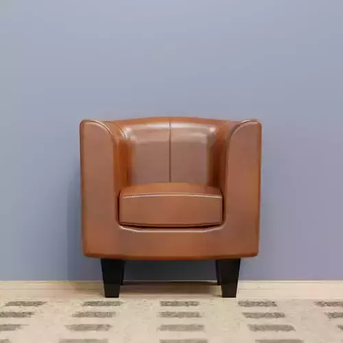 Brown Leather Sofa 3D model