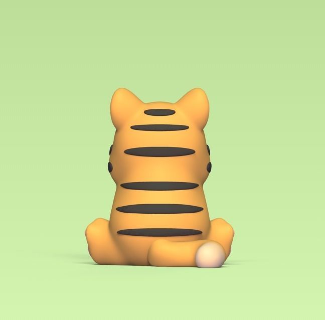 Tiger Big Eyes 3D print model_3