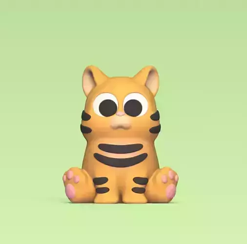 Tiger Big Eyes 3D print model