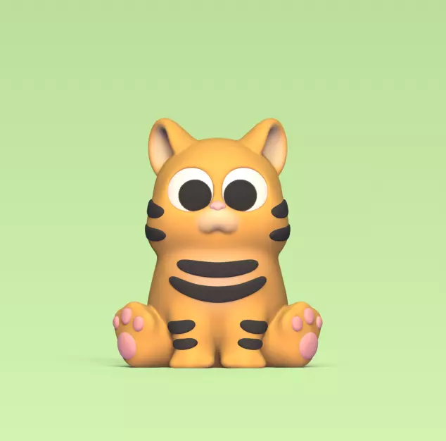 Tiger Big Eyes 3D print model_0