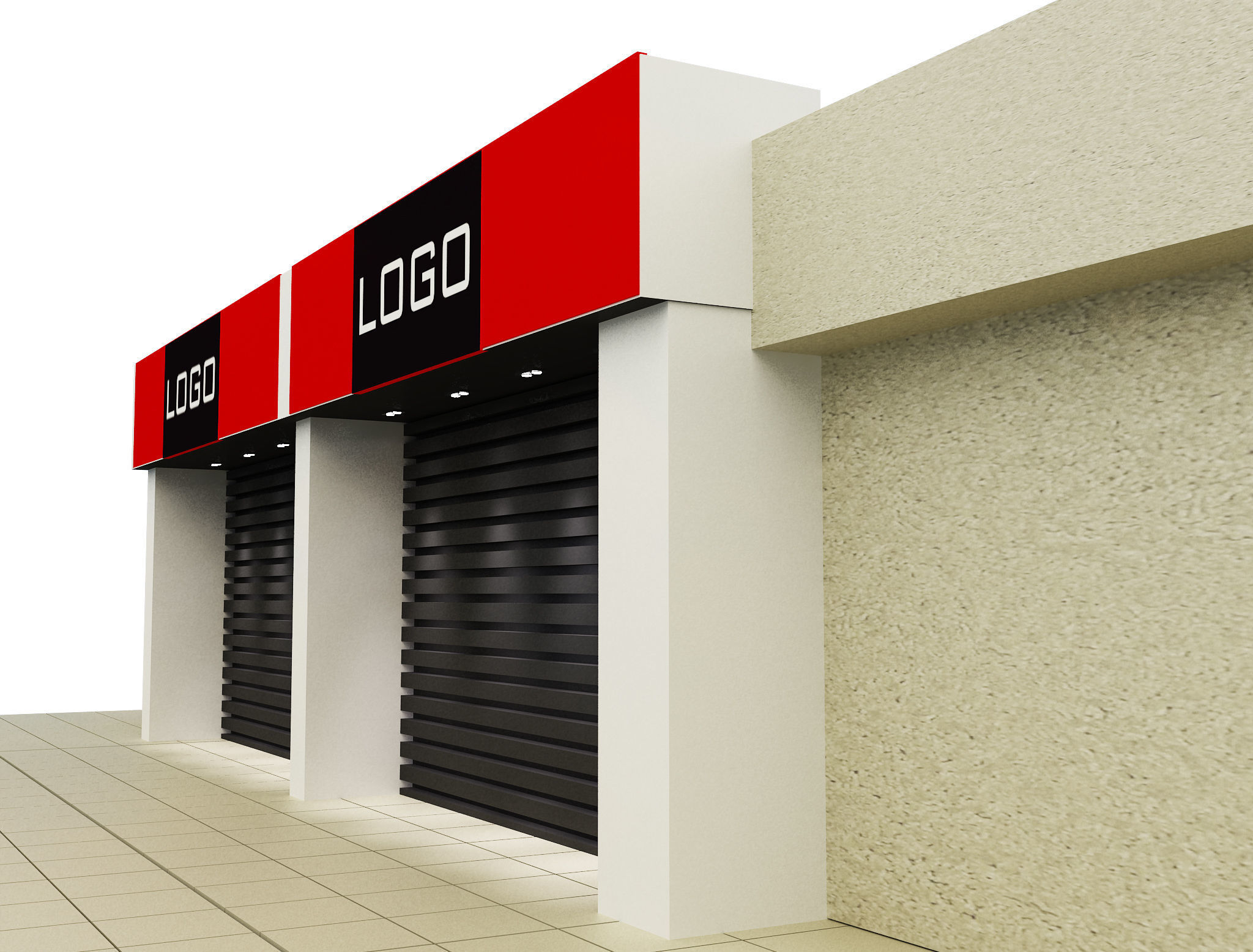  Car service entrance logo sign a615f 3D model_2