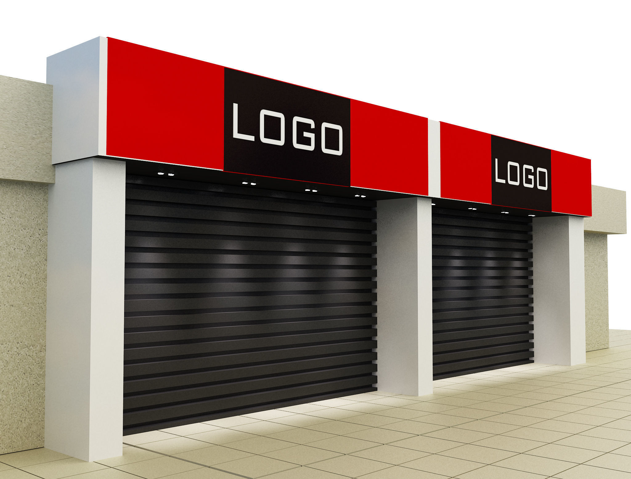  Car service entrance logo sign a615f 3D model_6