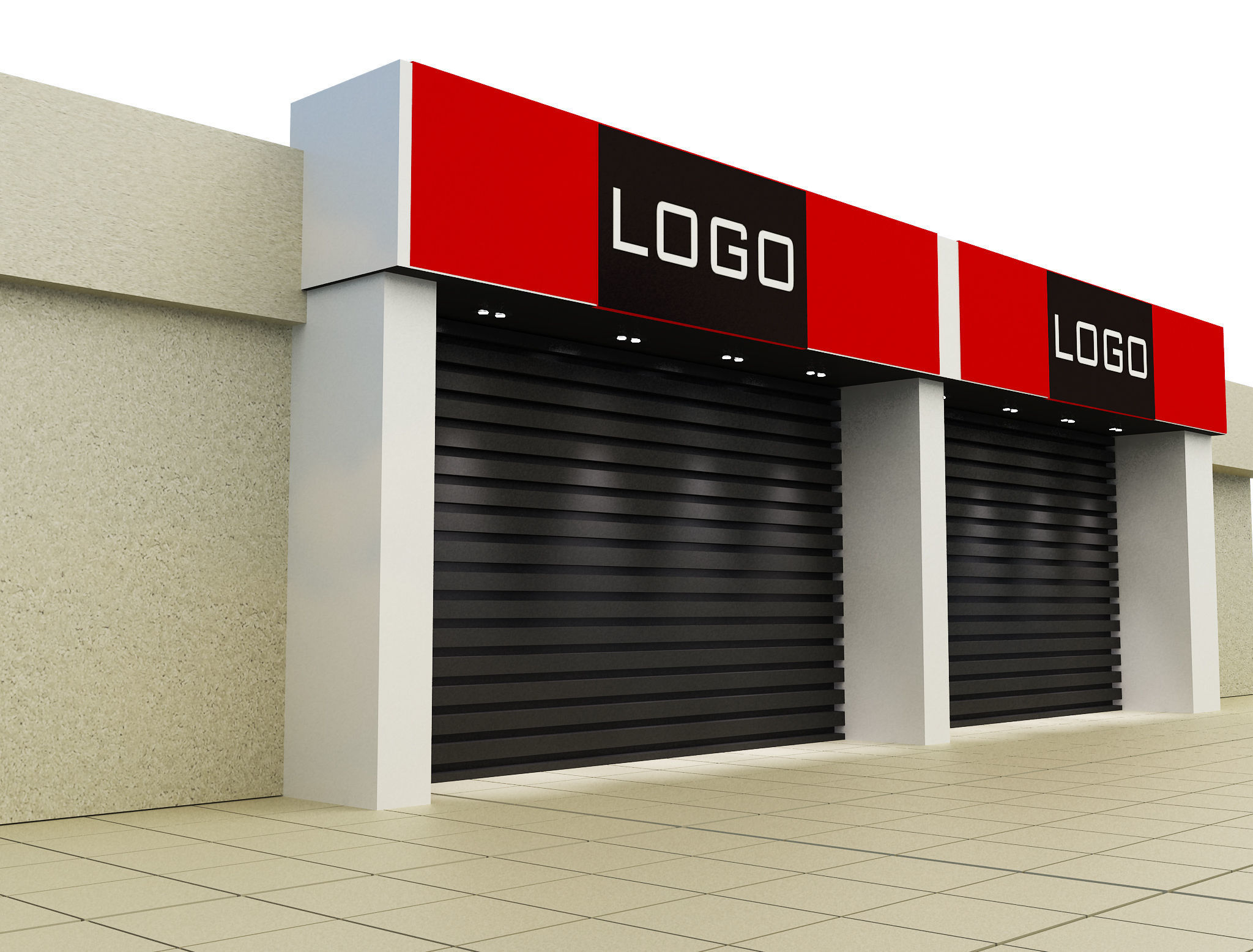  Car service entrance logo sign a615f 3D model_8