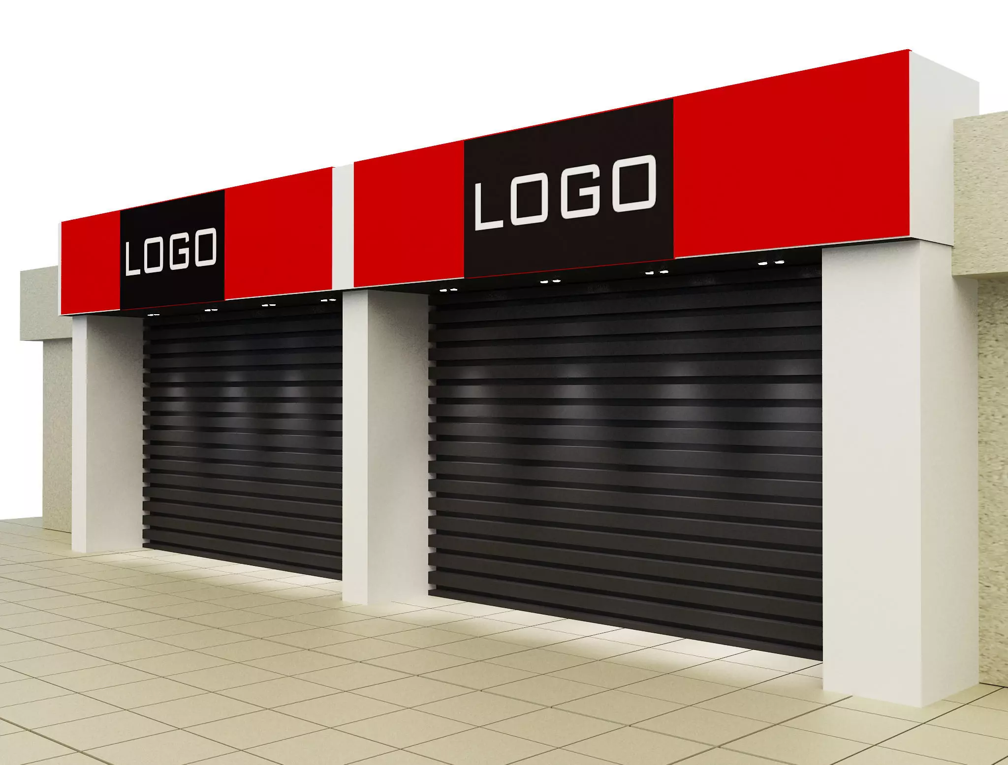  Car service entrance logo sign a615f 3D model_0