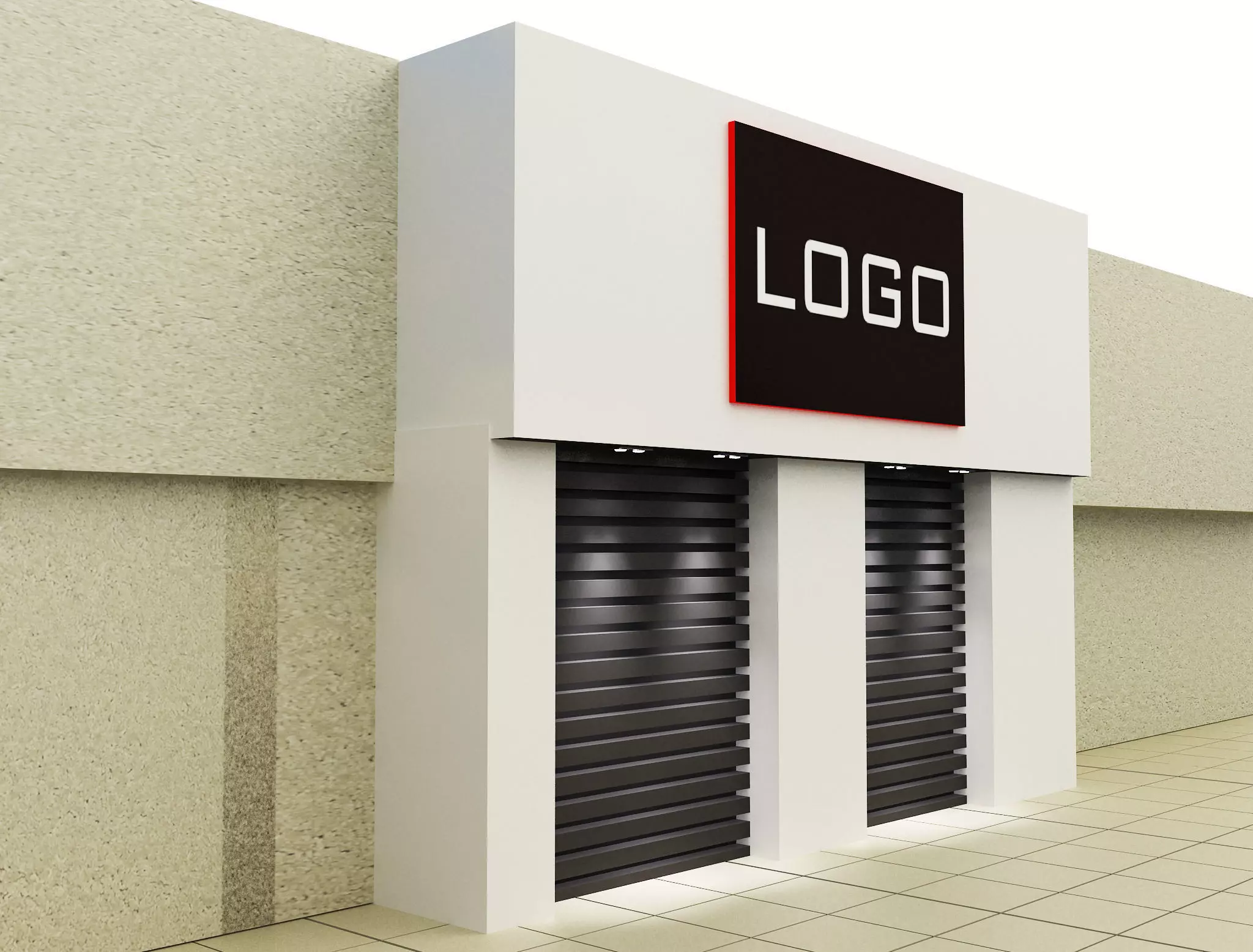  Car service entrance logo sign a615g 3D model_0