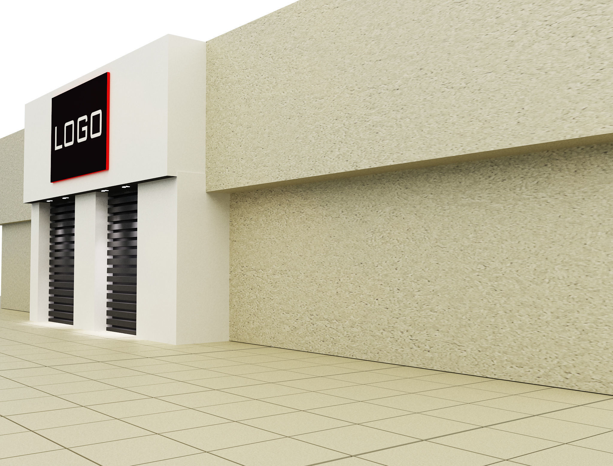  Car service entrance logo sign a615g 3D model_8