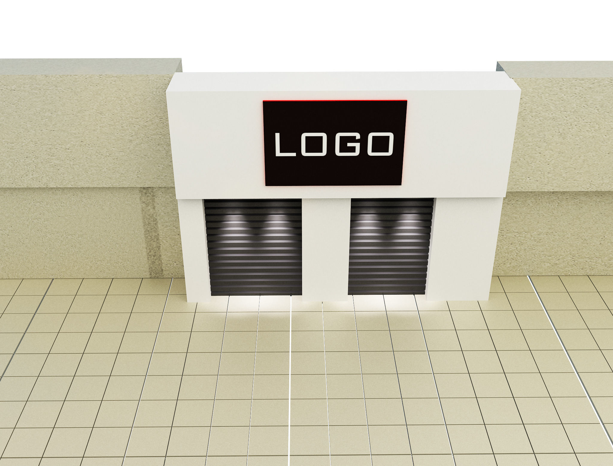  Car service entrance logo sign a615g 3D model_6