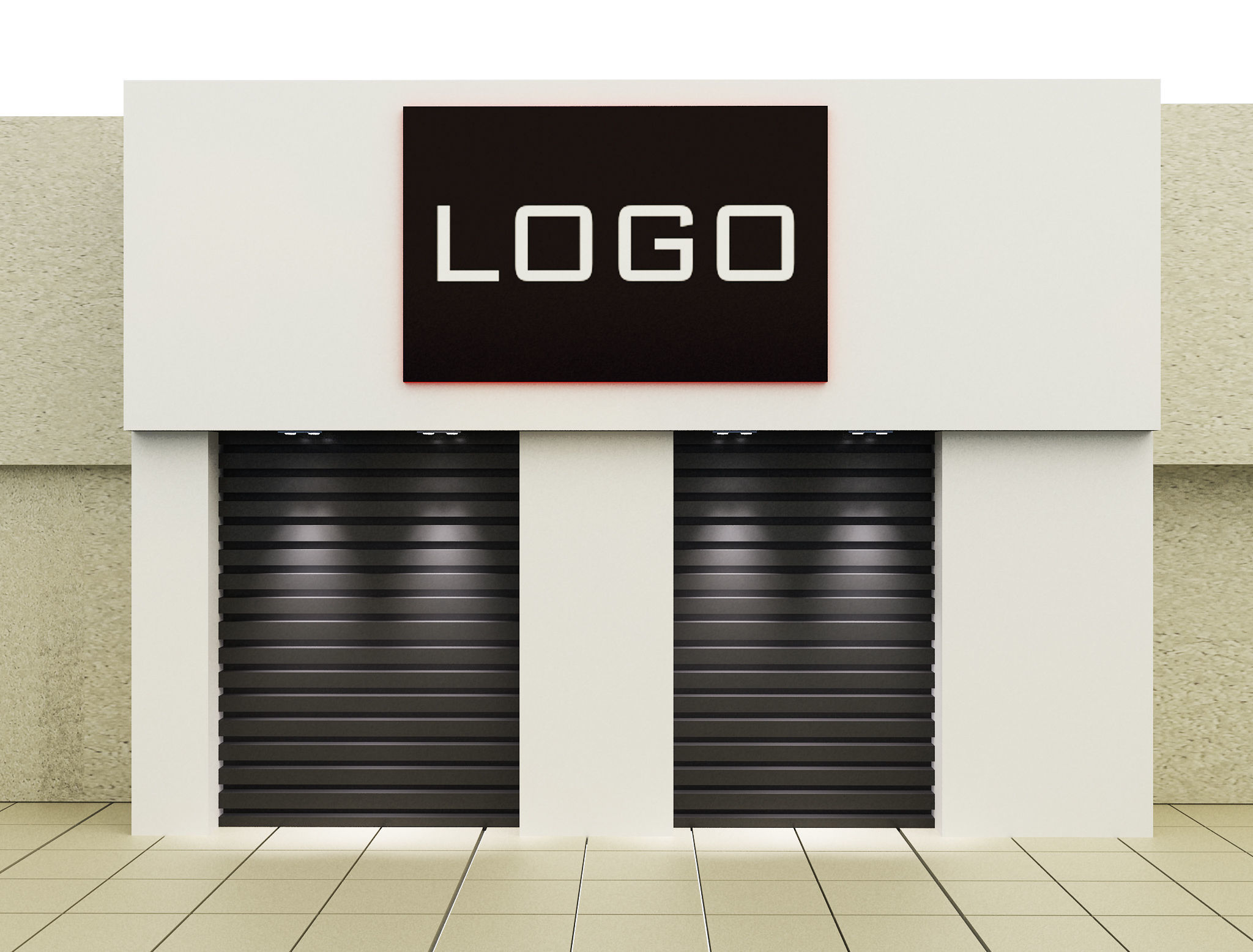  Car service entrance logo sign a615g 3D model_2
