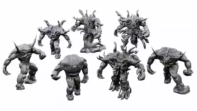 Spawns Of Chaos Wargame Proxy Miniatures 3D print model