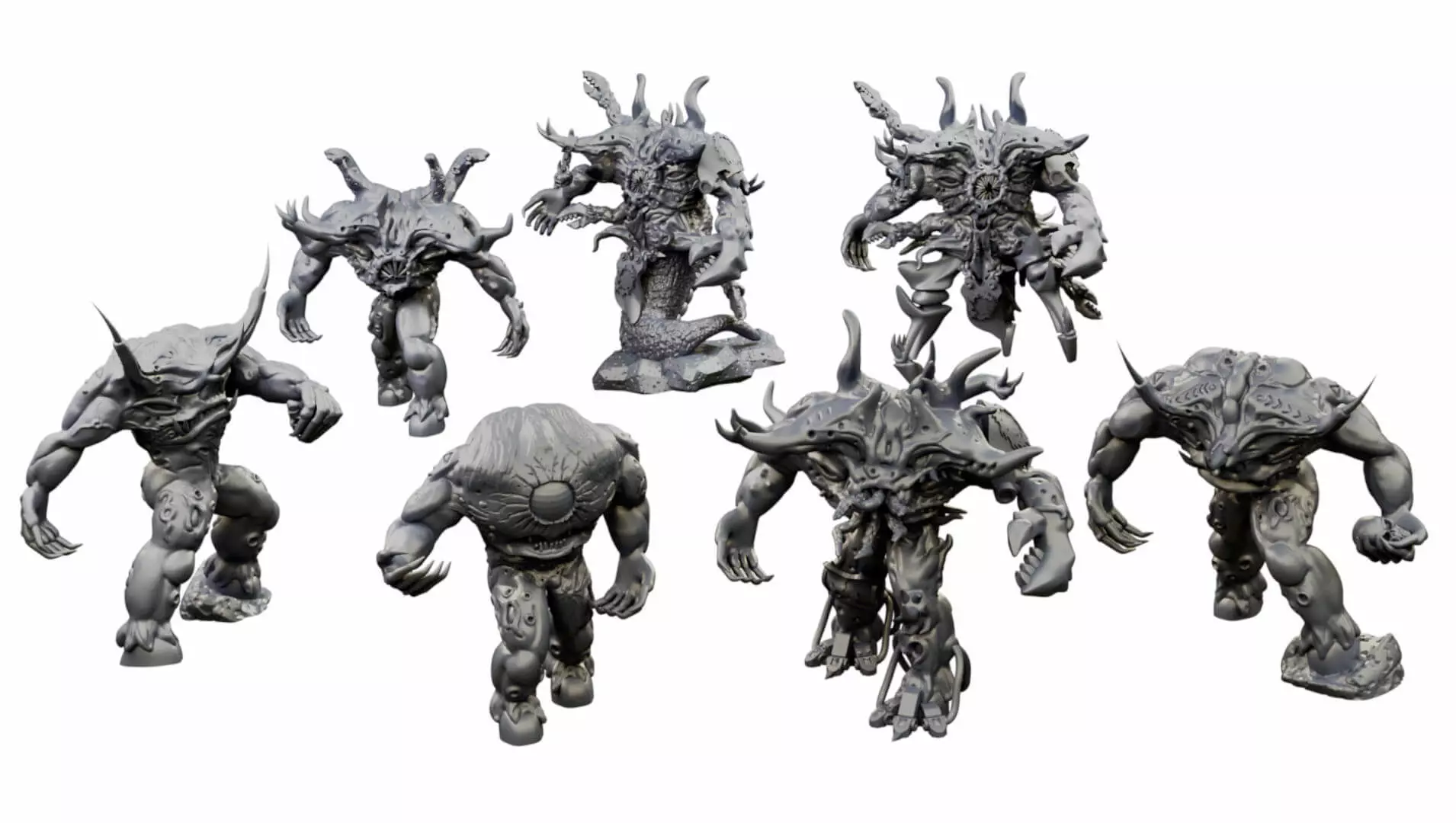 Spawns Of Chaos Wargame Proxy Miniatures 3D print model_0