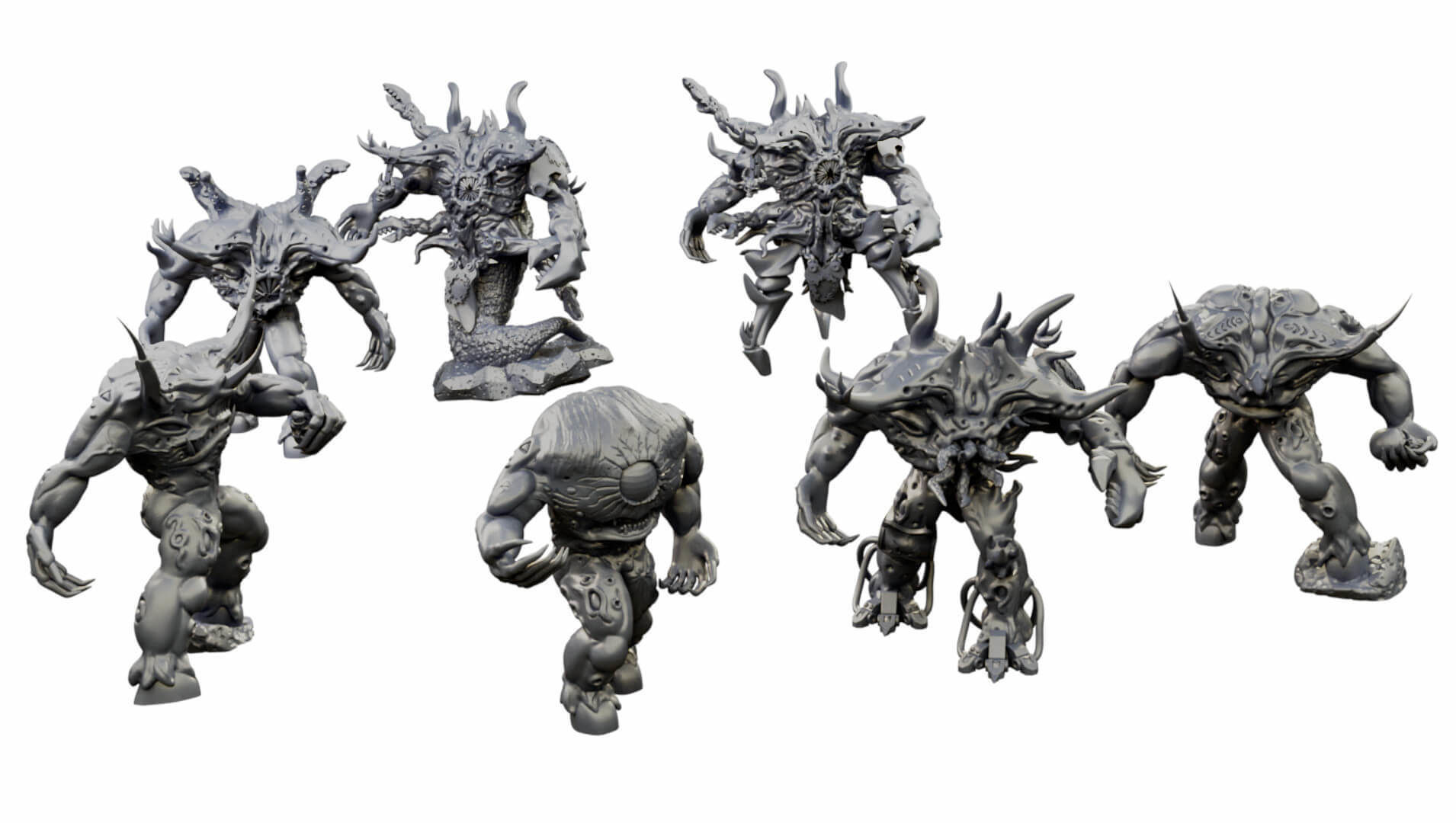 Spawns Of Chaos Wargame Proxy Miniatures 3D print model_21