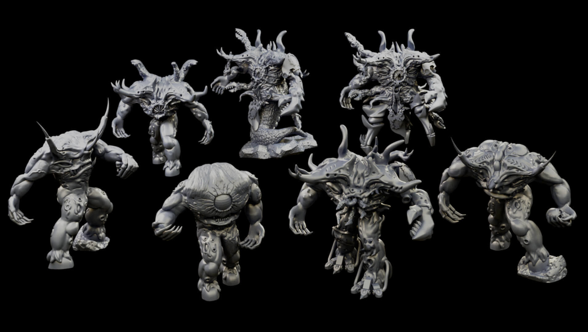 Spawns Of Chaos Wargame Proxy Miniatures 3D print model_19
