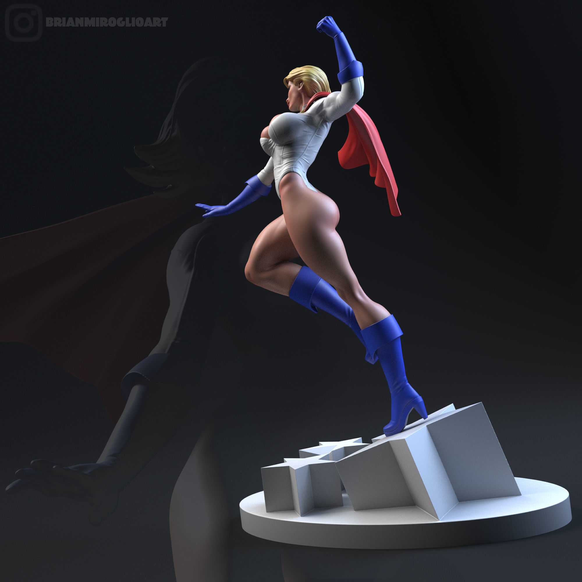 power Girl 3D print model_2