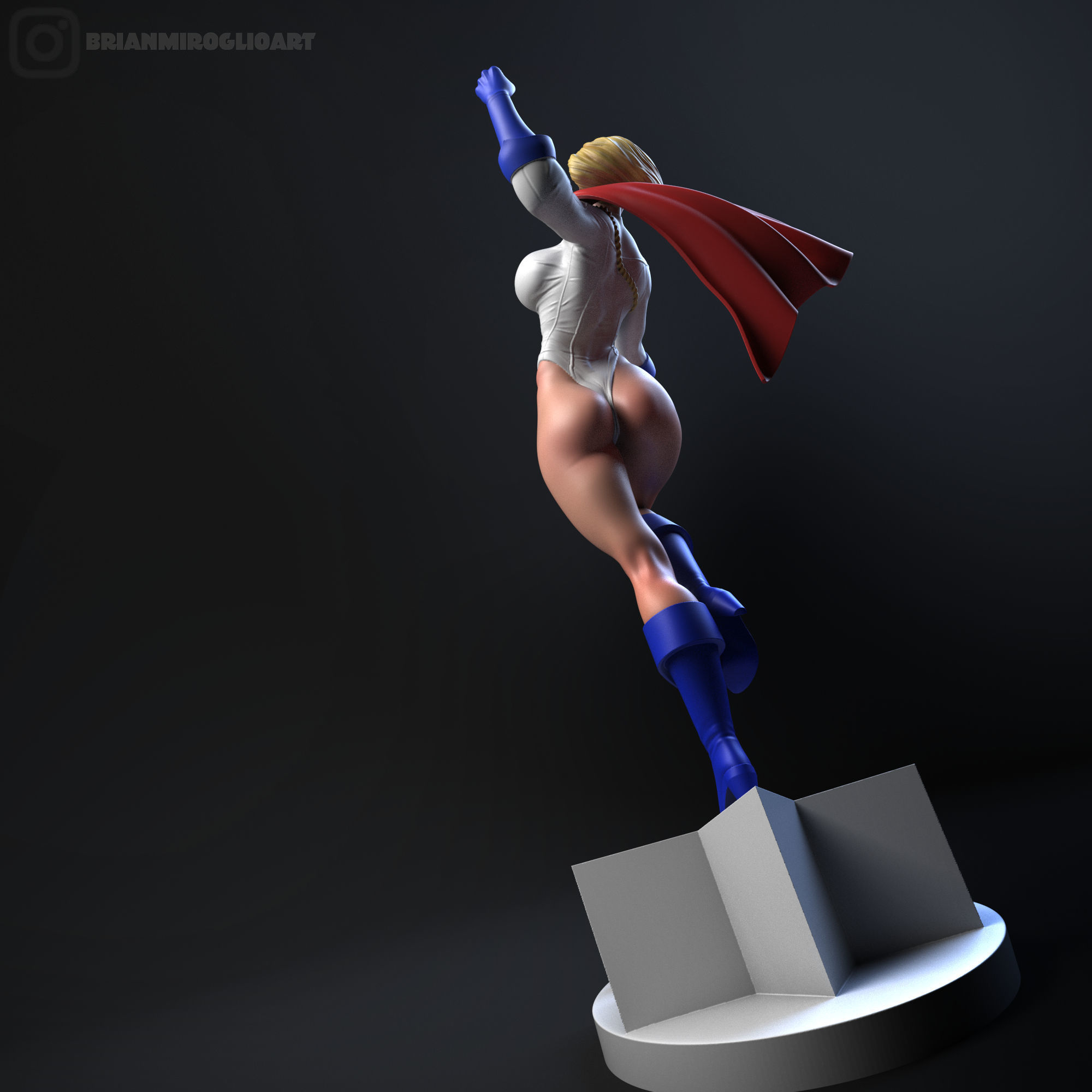 power Girl 3D print model_3