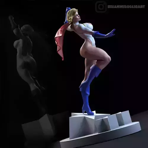 power Girl 3D print model