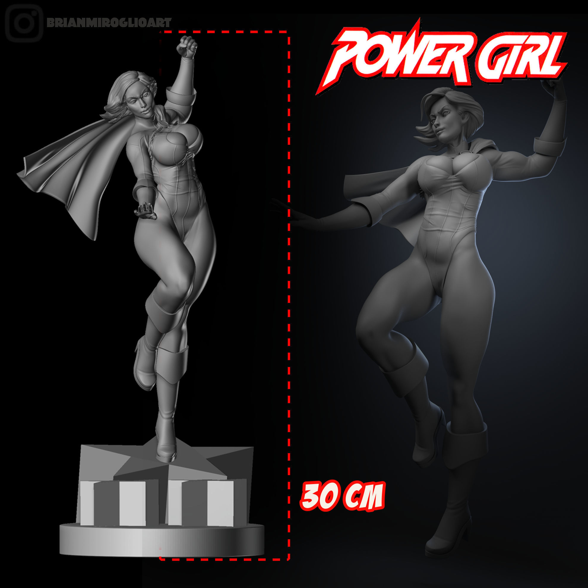 power Girl 3D print model_4
