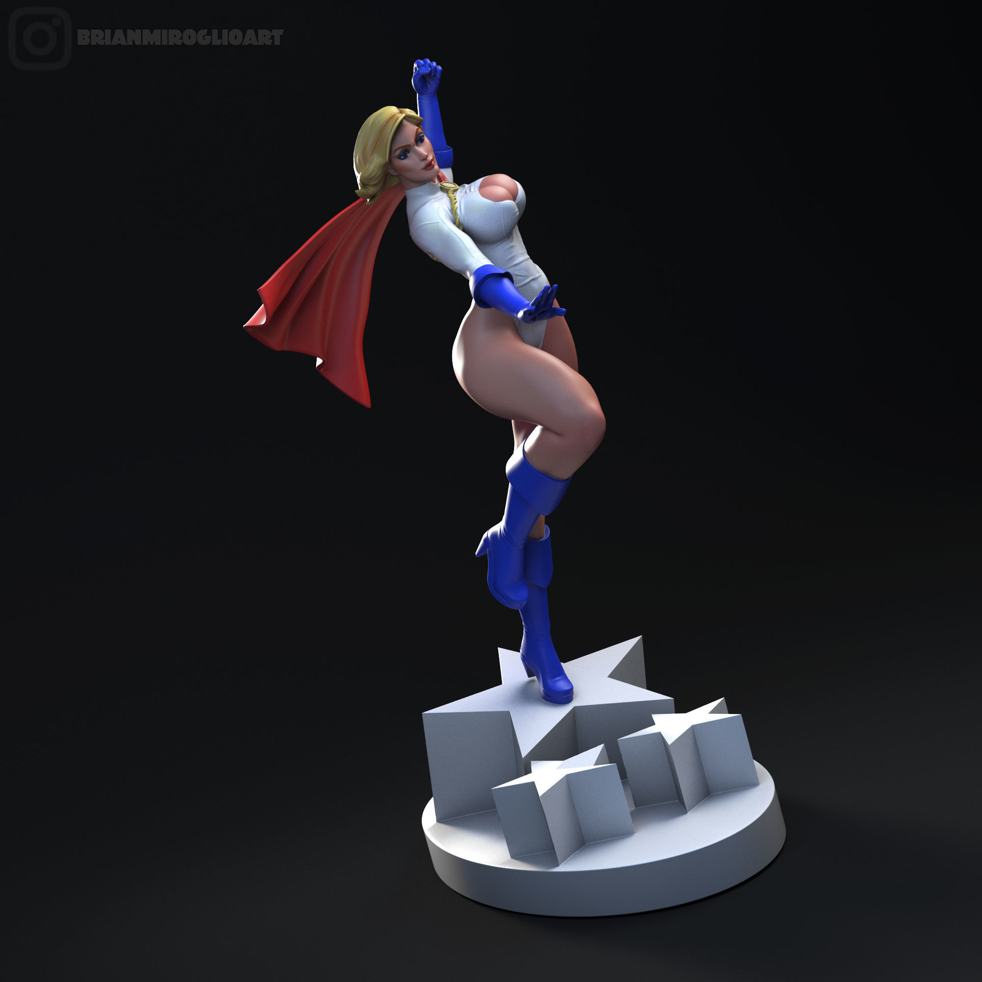 power Girl 3D print model_1