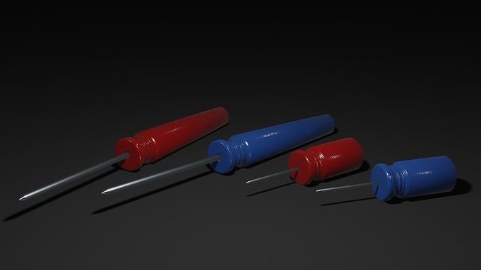 Four Screwdrivers Low-poly 3D model