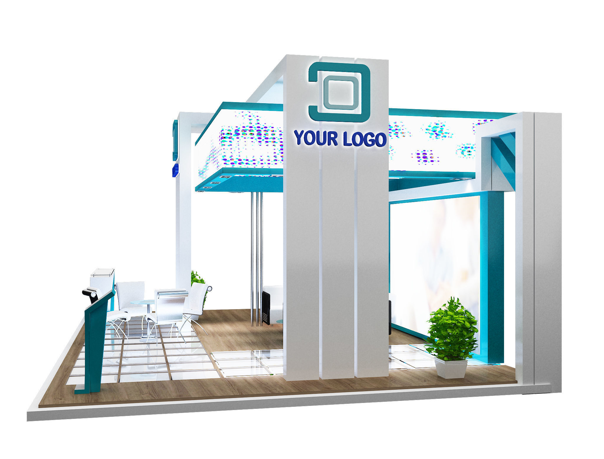 Booth Exhibition Stand a99 3D model_6