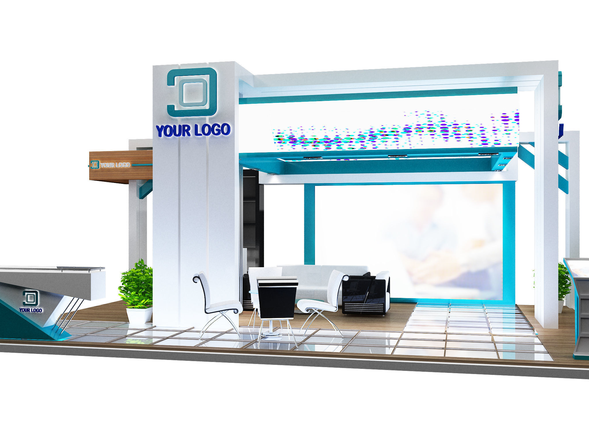 Booth Exhibition Stand a99 3D model_12