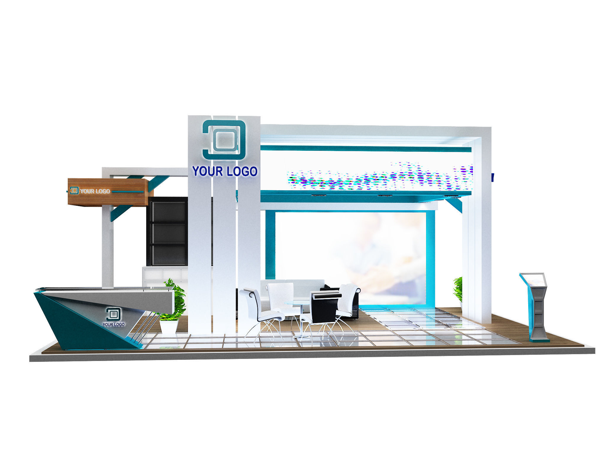 Booth Exhibition Stand a99 3D model_2