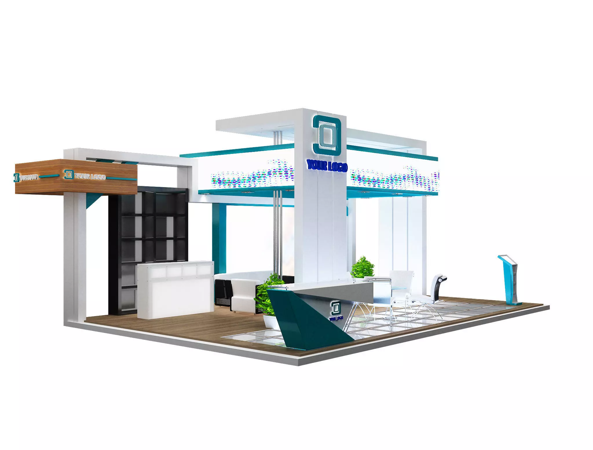 Booth Exhibition Stand a99 3D model_0
