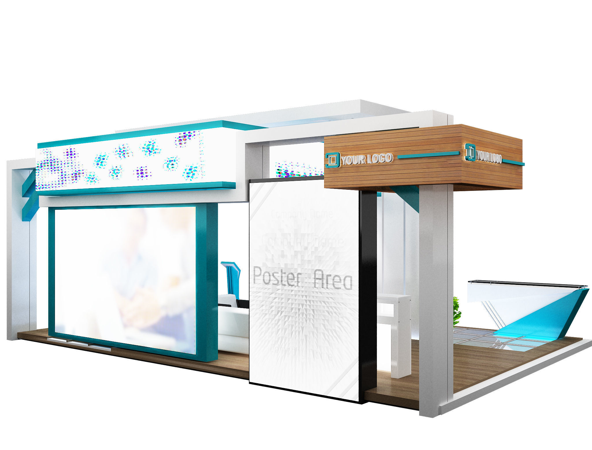 Booth Exhibition Stand a99 3D model_14