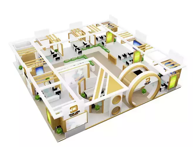 Booth Exhibition Stand a98 3D model