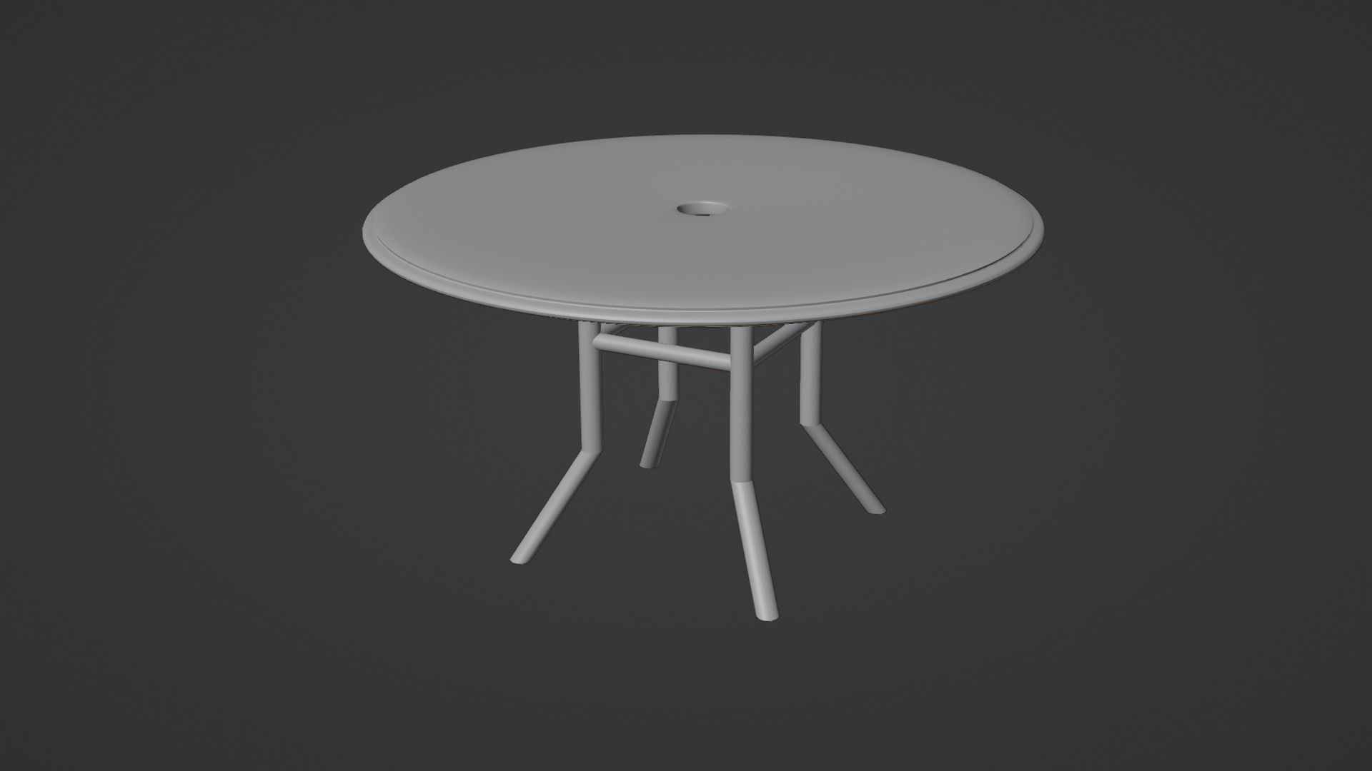 Patio outdoor table with chairs and umbrella 3 3D model_26