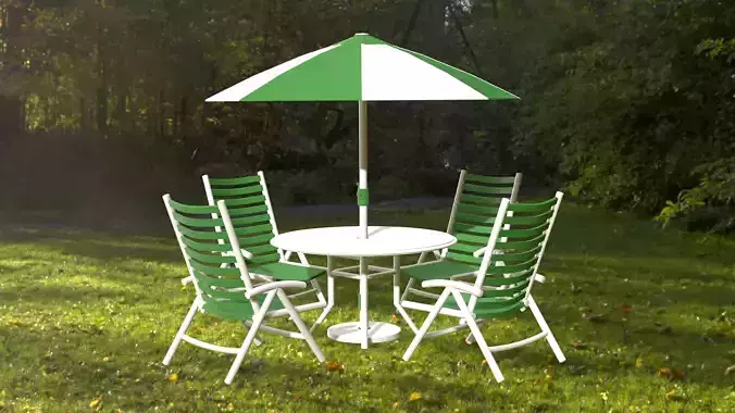 Patio outdoor table with chairs and umbrella 3
