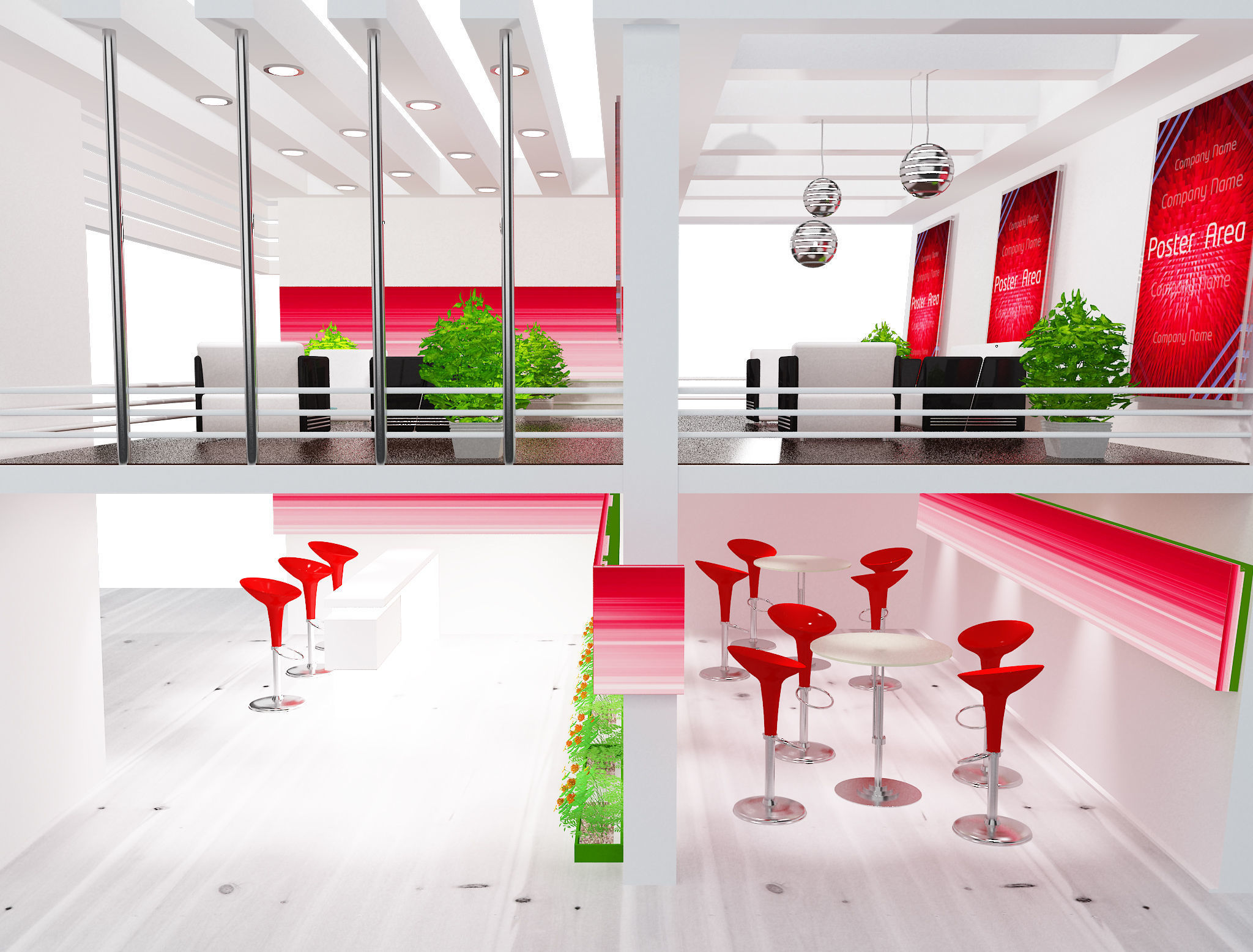 Booth Exhibition Stand a61 3D model_18