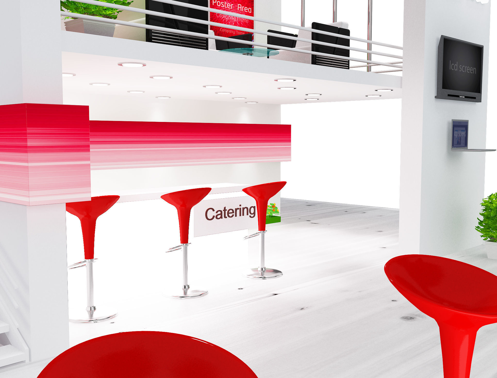 Booth Exhibition Stand a61 3D model_6