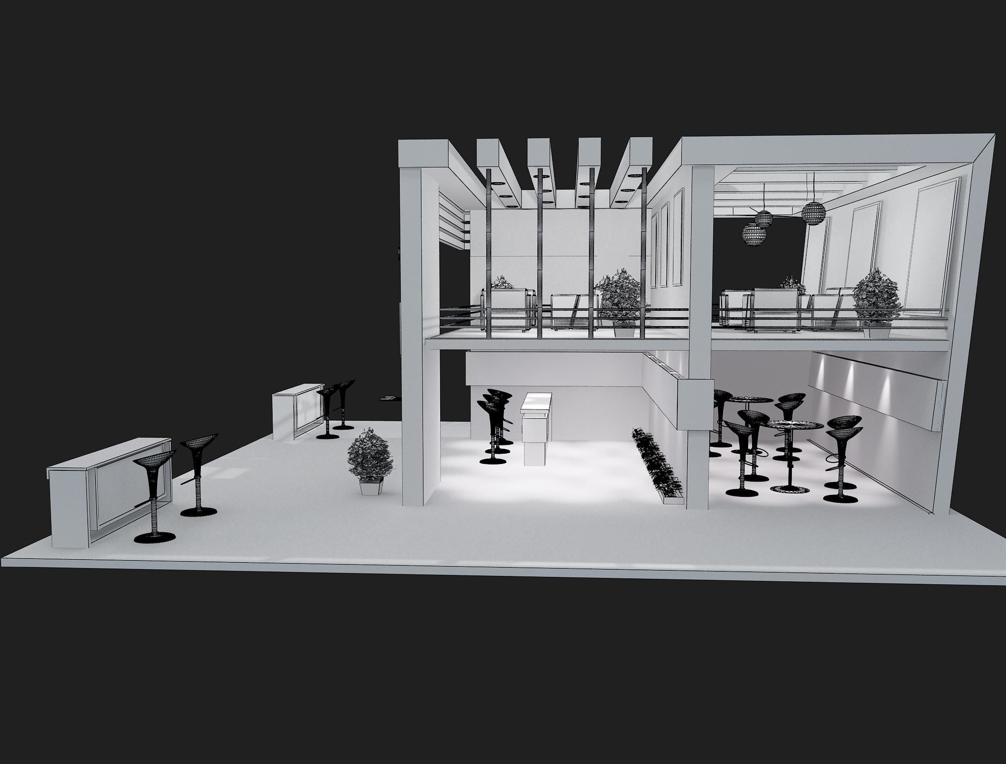 Booth Exhibition Stand a61 3D model_9