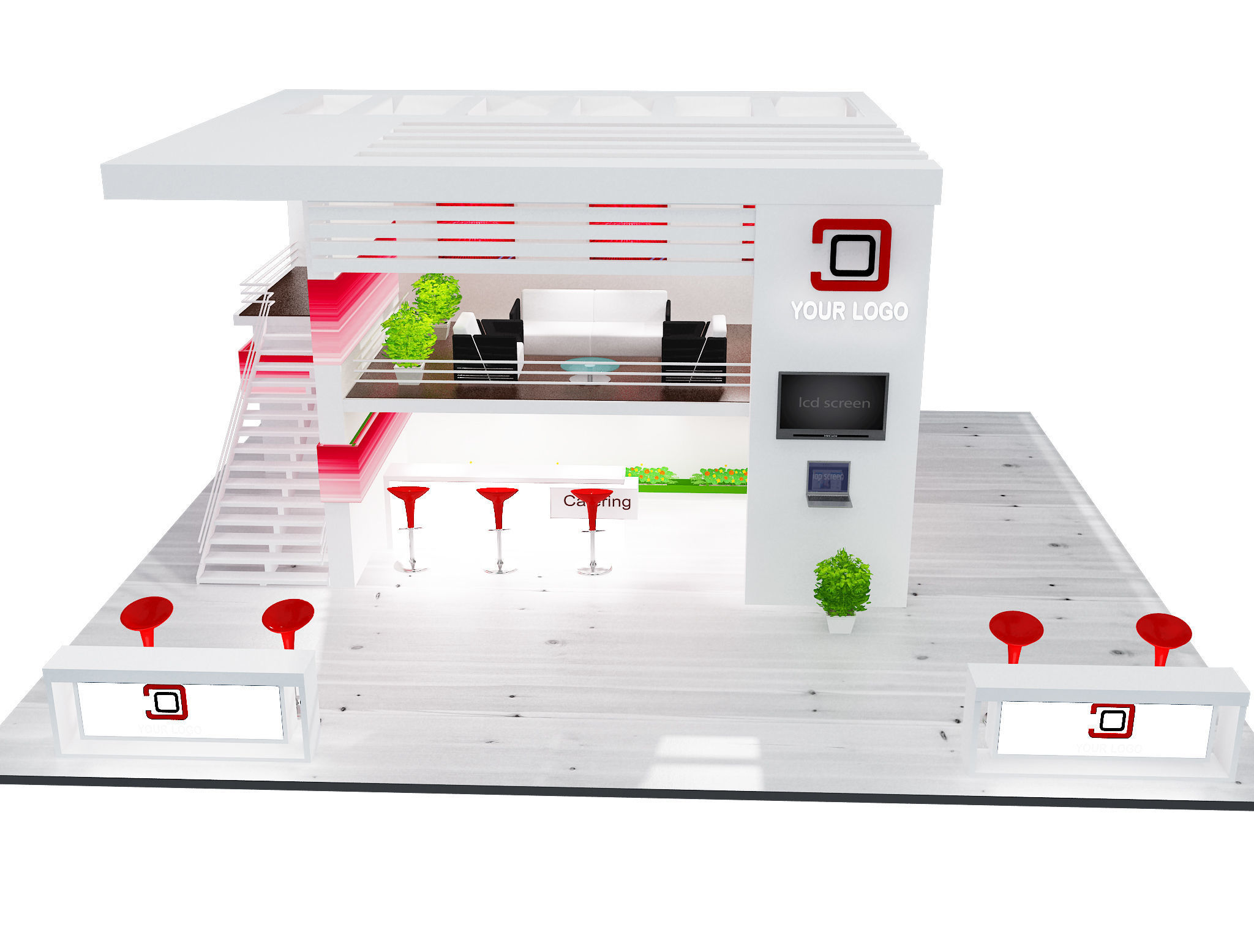 Booth Exhibition Stand a61 3D model_10