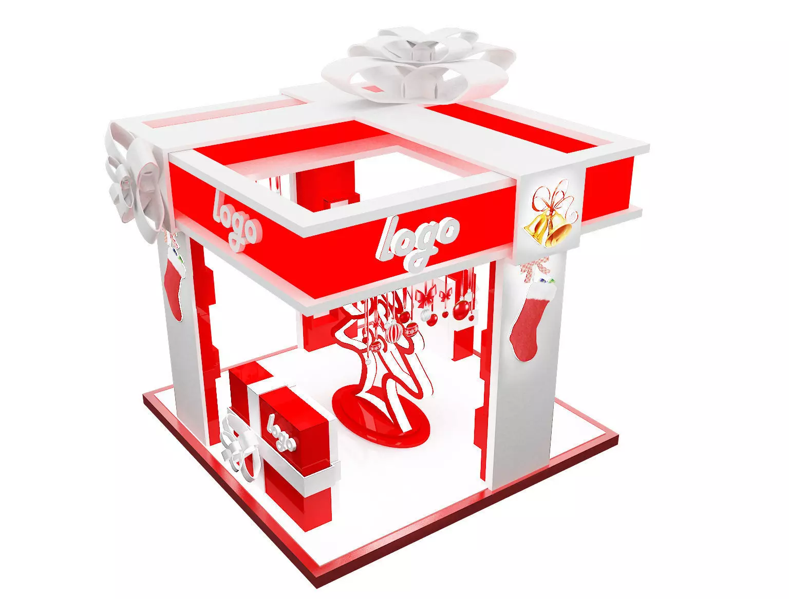 christmas kiosk booth a64 3D model