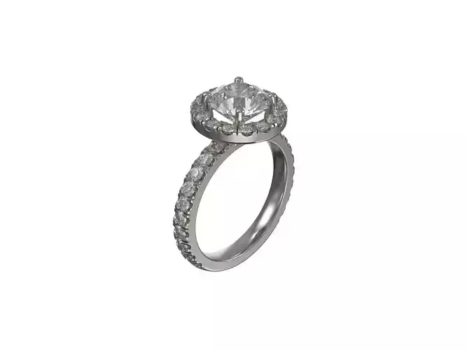Engagement ring with round brilliant - 1053 
