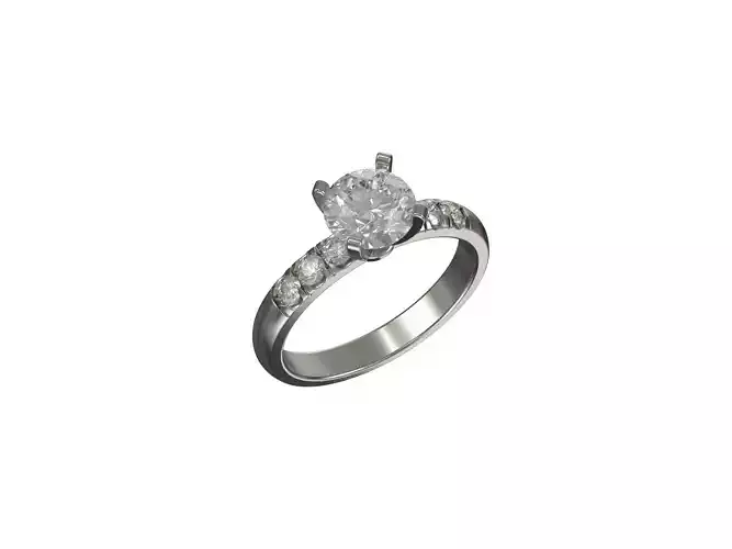 Engagement ring with diamond - 1054