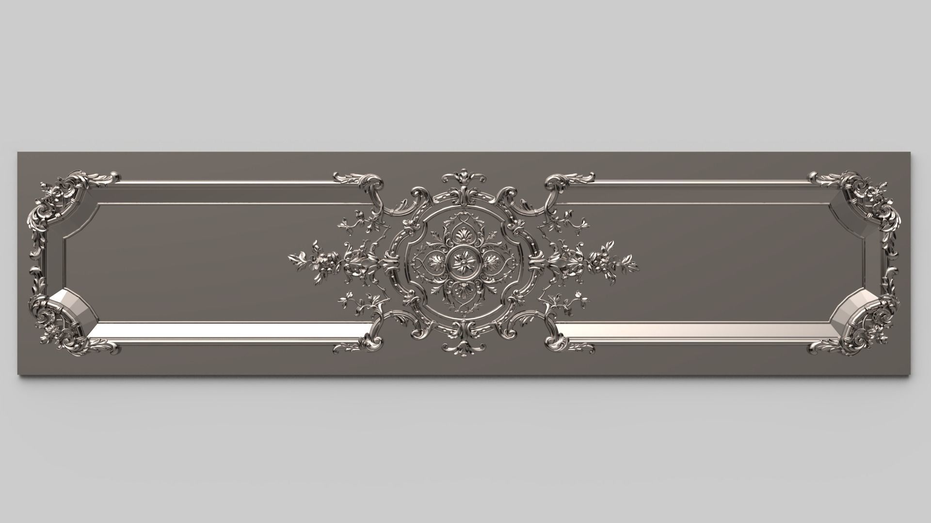 CNC model Wall Panel Sculpted Ornament 3D print model_5