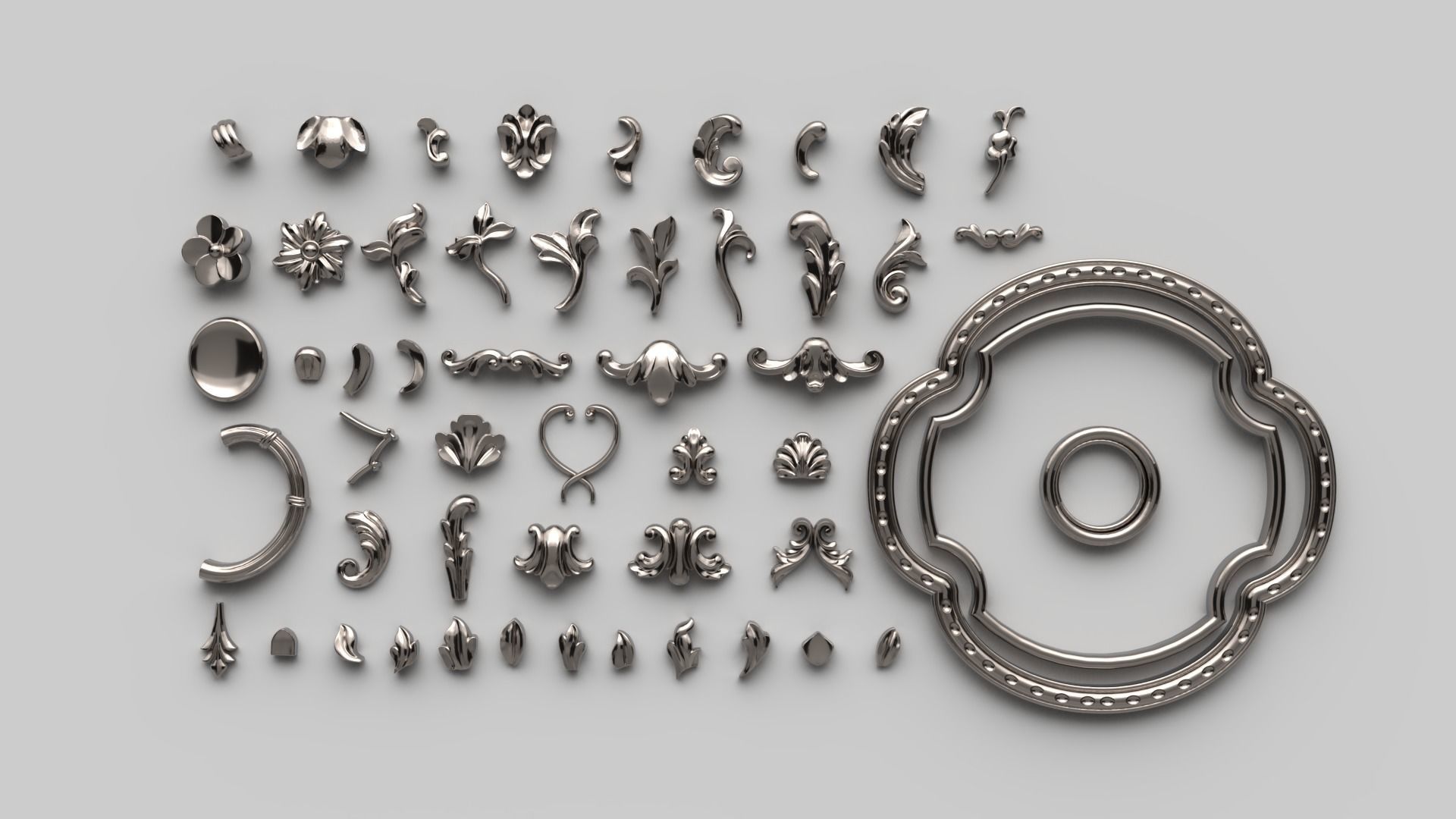 CNC model Wall Panel Sculpted Ornament 3D print model_3