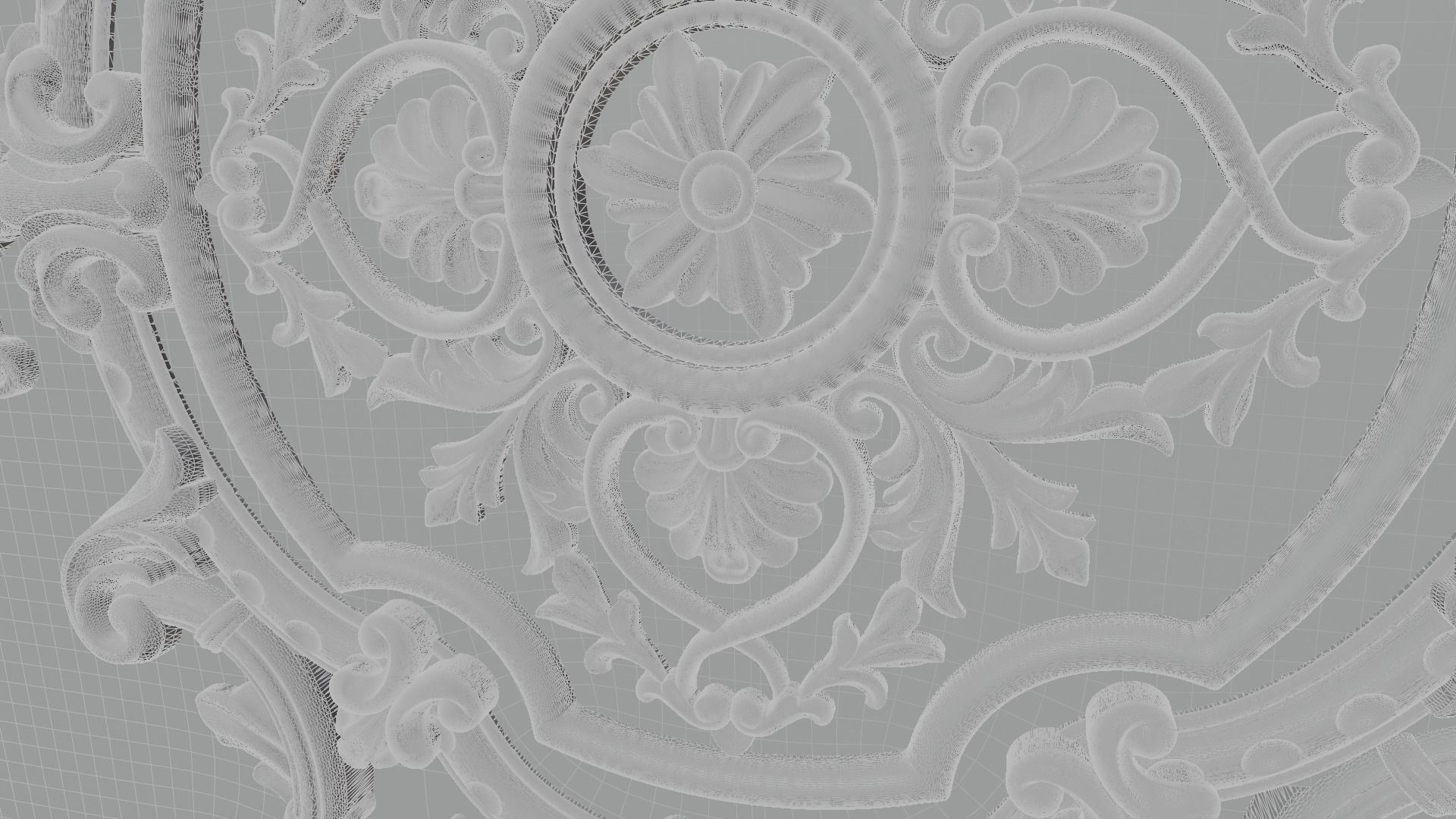 CNC model Wall Panel Sculpted Ornament 3D print model_6